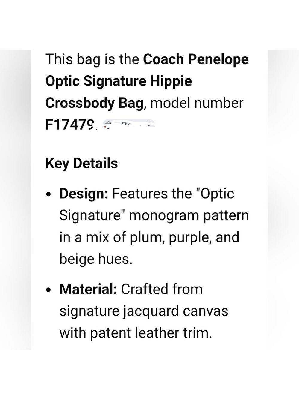 Coach Penelope Optic Hippie Signature Maroon Crossbody Bag 10x10 - Picture 9 of 9